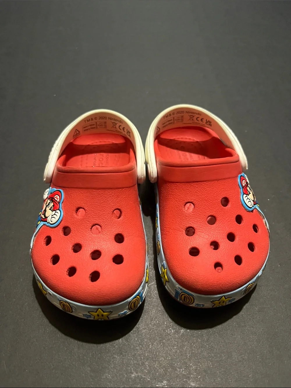 Nintendo Super Mario Brothers toddler Crocs size 6C